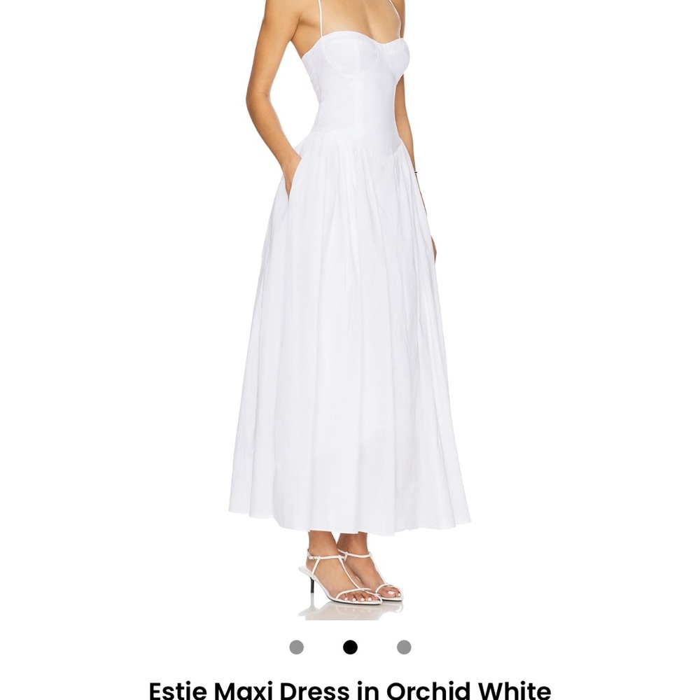 REVOLVE Strapless White Maxi Dress